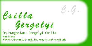 csilla gergelyi business card